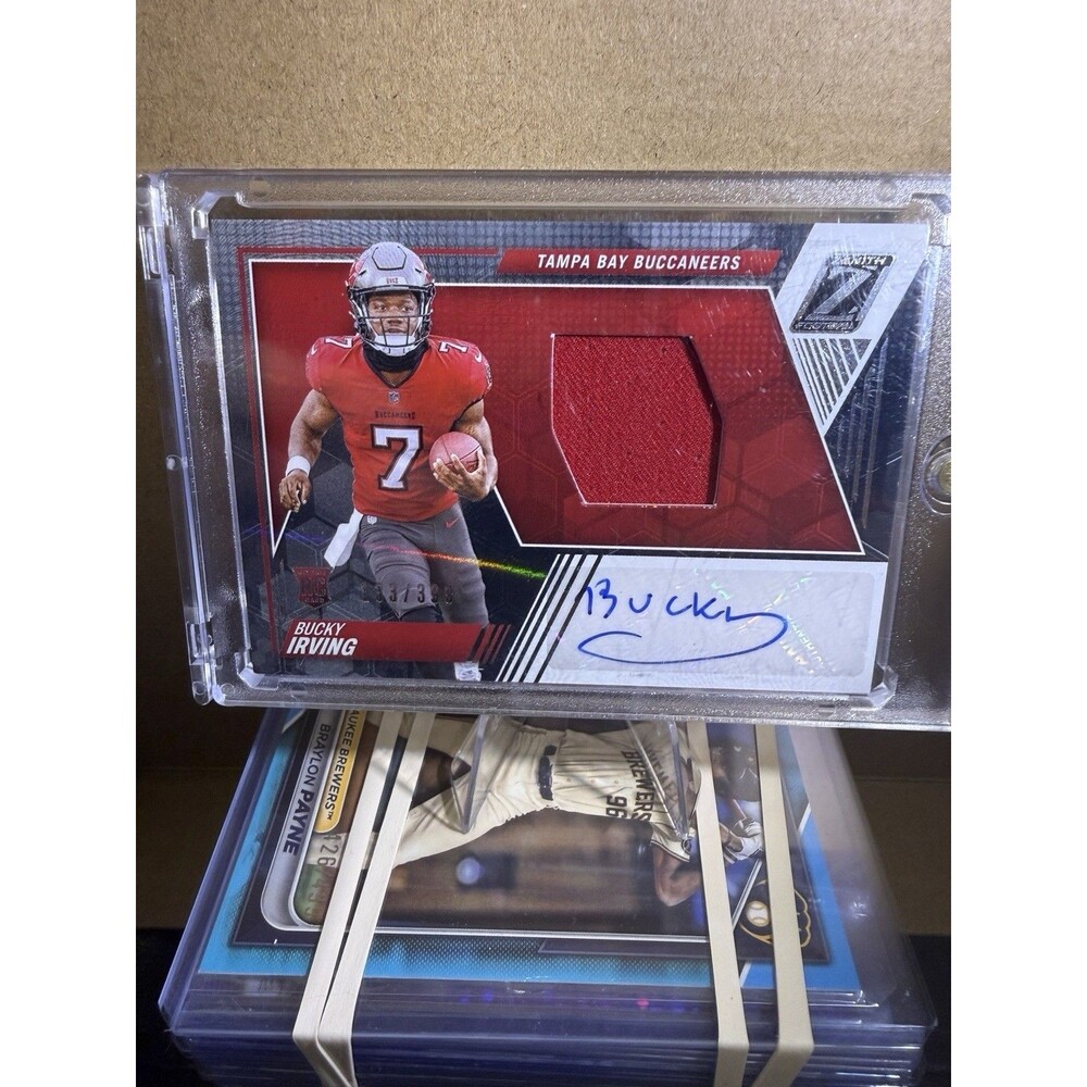 2024 Zenith BUCKY IRVING RPA Rookie Patch Autograph /399 Tampa Bay Bucs🔥🔥